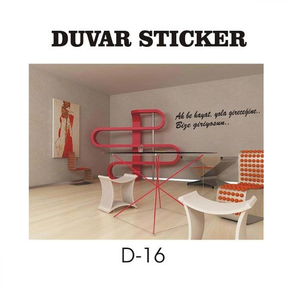 Duvar Sticker yazı