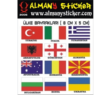 Bmw Çanta Ülke Bayrakları Sticker