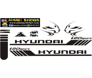 Hyundai i20 sticker,hyundai sticker