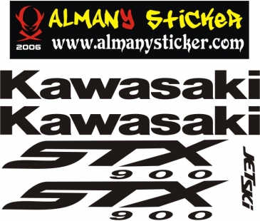Kawasaki stx 900 sticker set,jet ski sticker