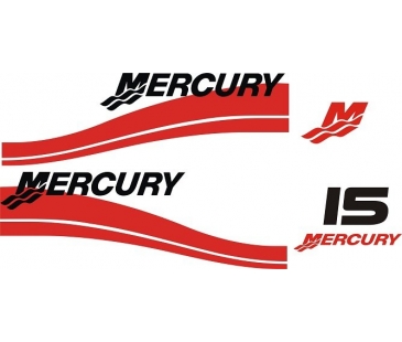 Mercury 15hp sticker set,tekne motoru sticker