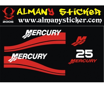 Mercury 25 sticker set