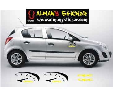 Opel opc devir saati sticker,corsa,astra sticker