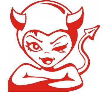 Şeytan Kedi Kız Sticker