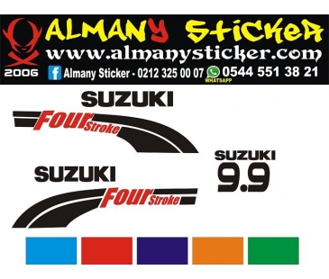 Suzuki 9.9 tekne motoru sticker-2
