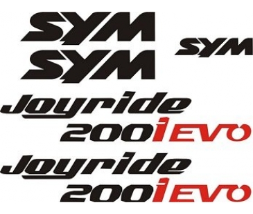 Sym Joyride sticker set (orjinal yazıları siyah