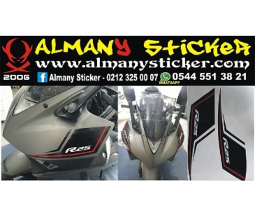 Yamaha r25 kafa grenajı sticker,motosiklet sticker