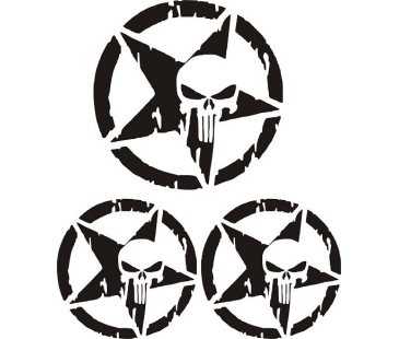 Yıldız Punisher Sticker,jeep sticker,off road sticker,oto sticker