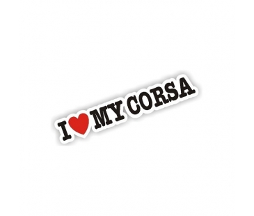 I Love My Corsa Sticker