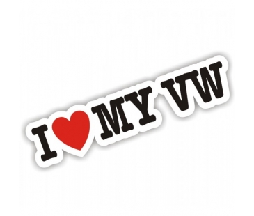 I Love My Volkswagen Sticker